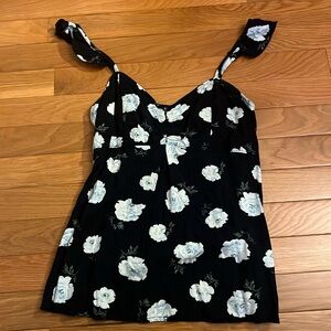 Navy Floral Abercrombie Tank